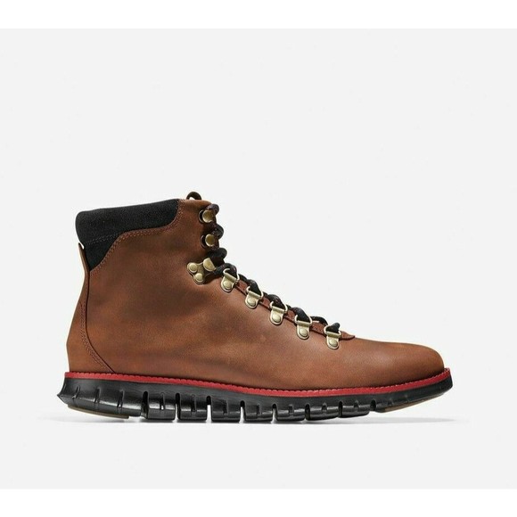 COLE HAAN ZerøGrand Men\'s Size 8 NEW Brown Black Nubuck Hiker Boots